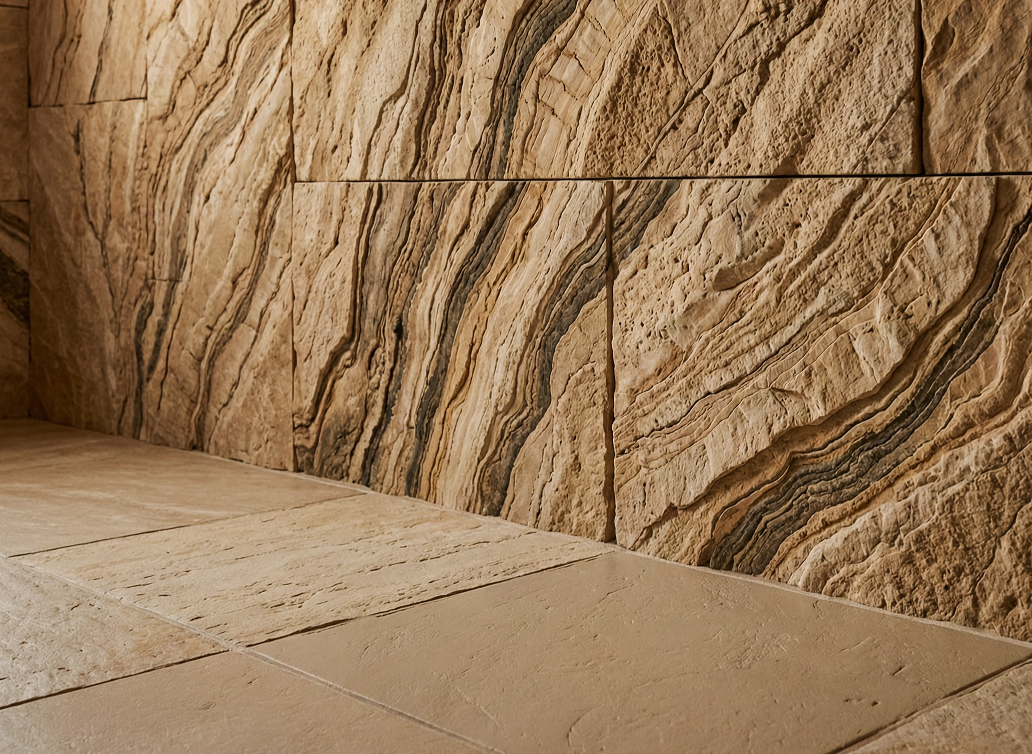Warm natural stone Atherton home remodeling